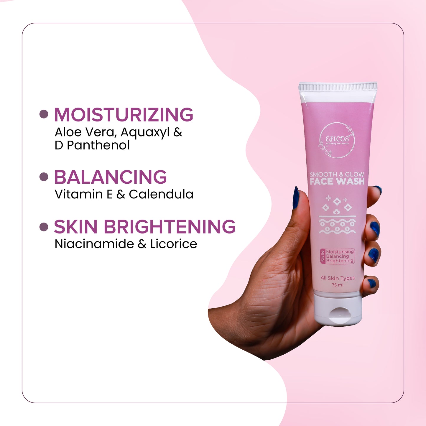 SMOOTH & GLOW FACE WASH 75 ML