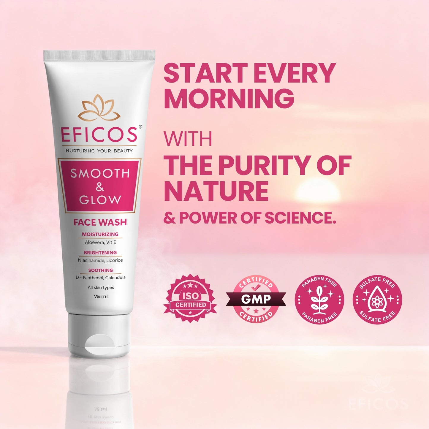 SMOOTH & GLOW FACE WASH 75 ML